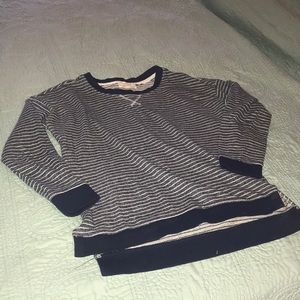 Navy and White striped sweatshirt
